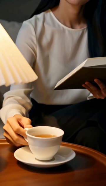 カフェのひとときのAI動画サンプル